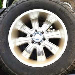 4 MKW Chrome rims 20x9 almost 20x10 with MT tires